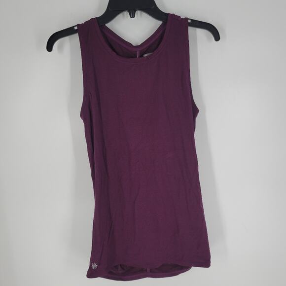 Athleta Purple Rouched Back Tank Top S - Picture 1 of 7